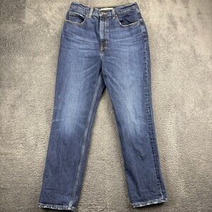 Levis Premium Jeans Women 29 (28x28) 70s High Slim Straight Dark Wash Blue Denim